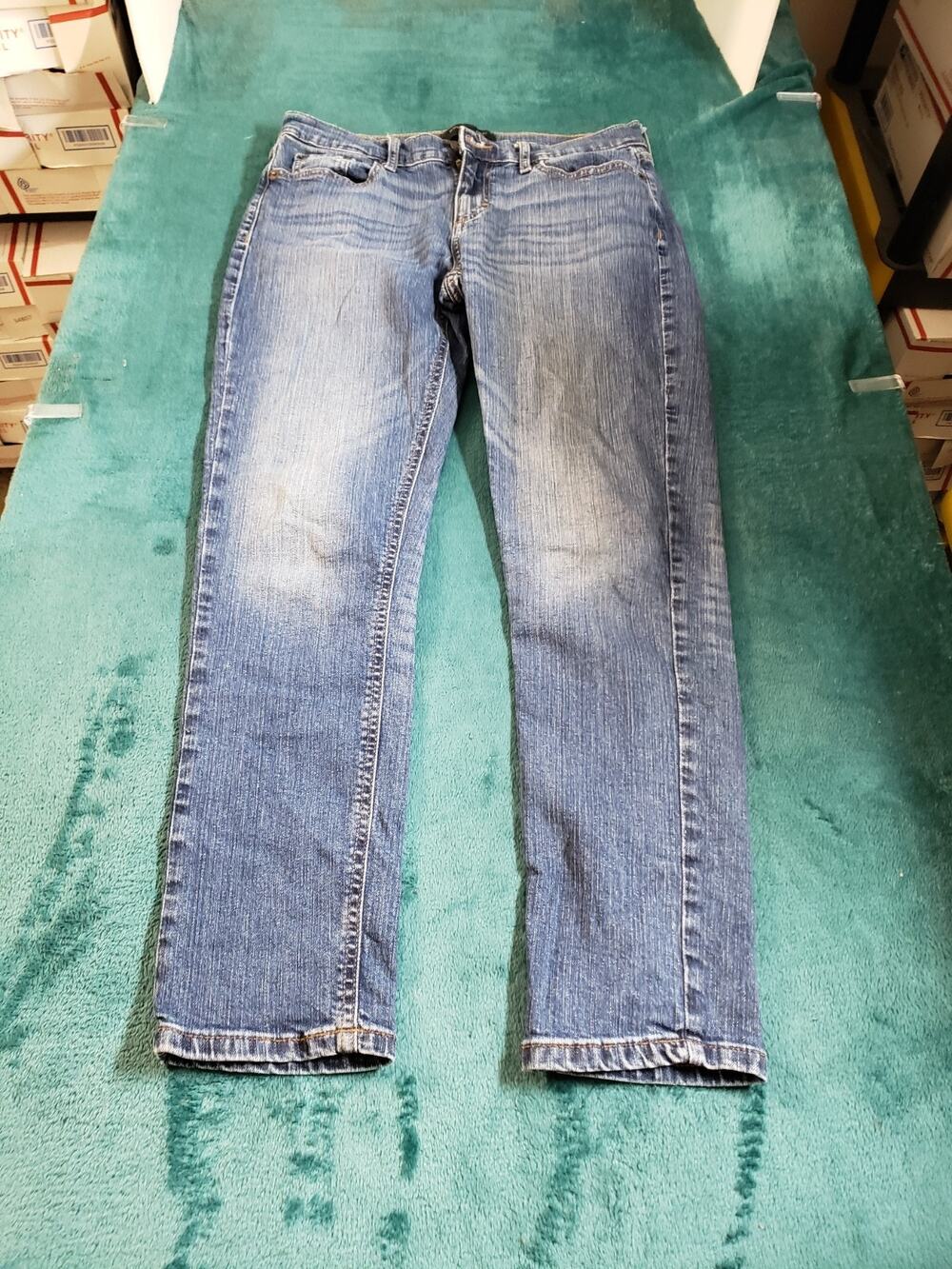 Banana Republic Jeans Size 2 Women Blue Pants Stretch Ladies Mid Rise Girlfriend